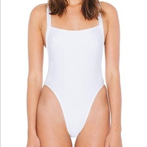 American Apparel white cross back swimsuit